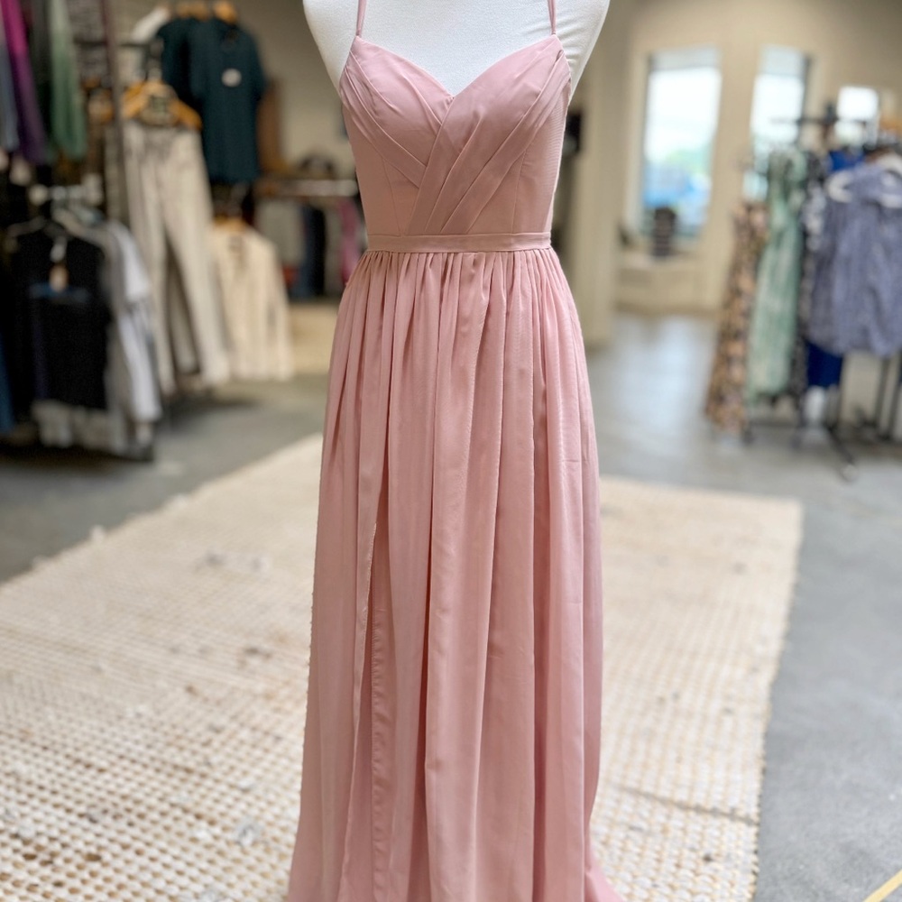 Chic Strapless Pink Dress
